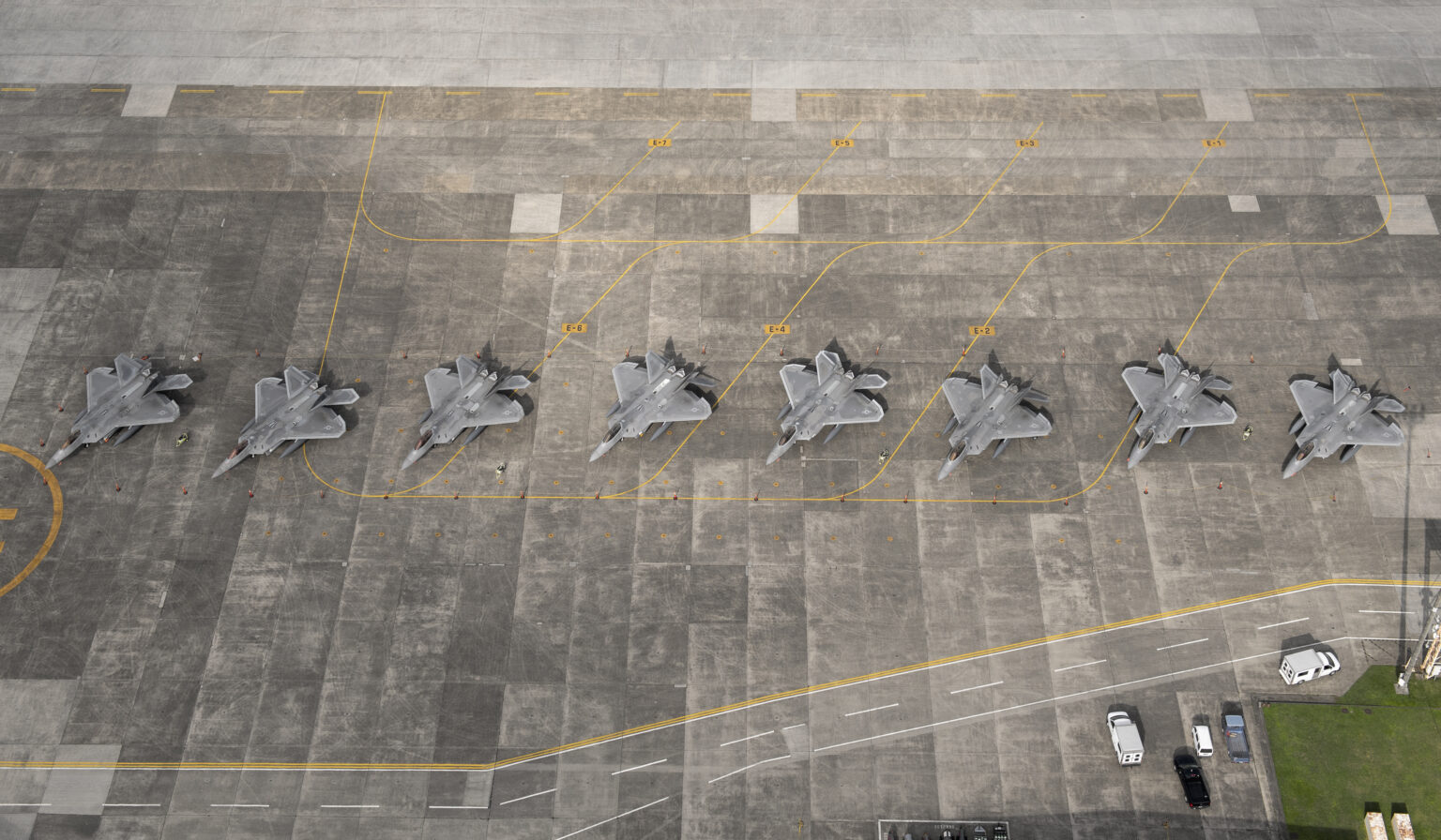 F-22 at Yotkota Air Base, Japan.